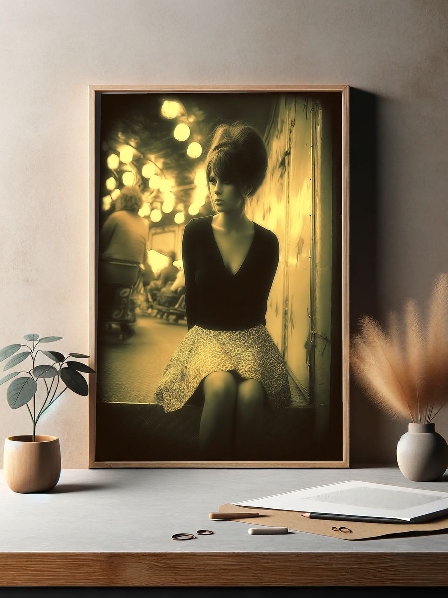 Vintage Doll Portrait Poster. — room view 2