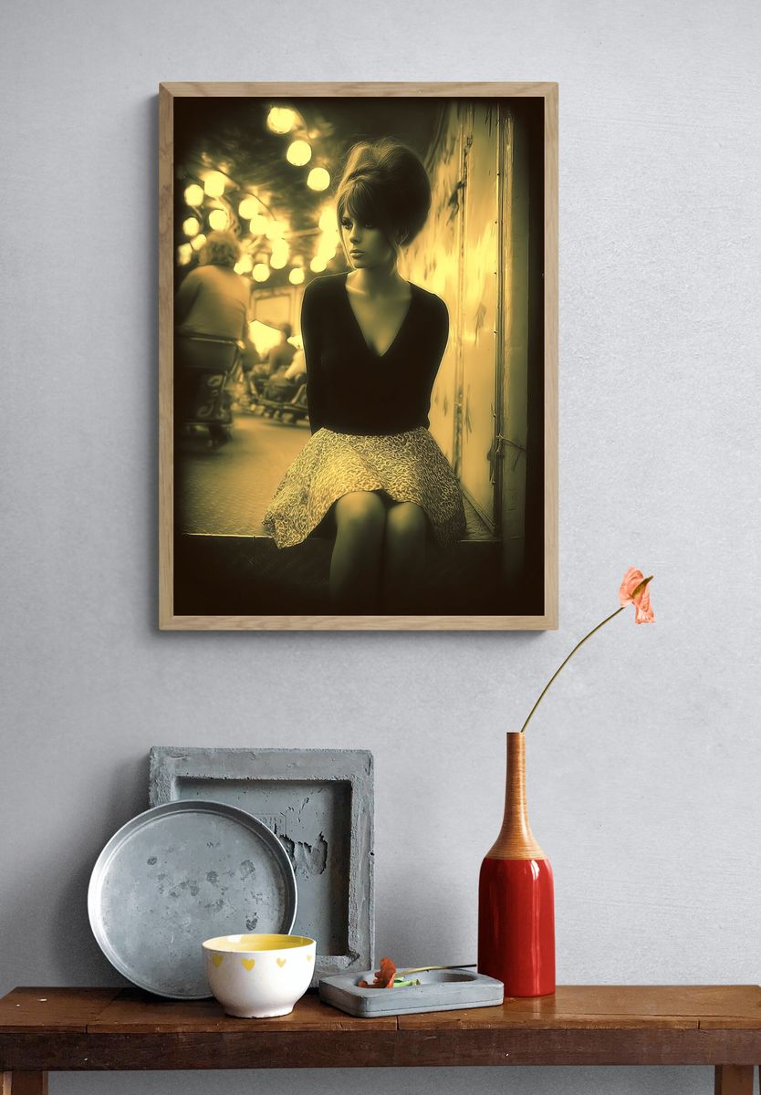 Vintage Doll Portrait Poster. — room view 3