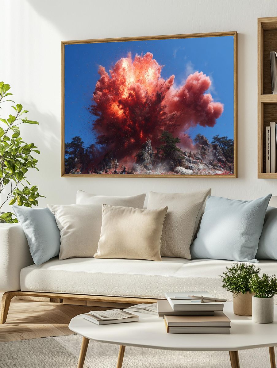 Volcanic Eruption — Photography Print. — room view 2