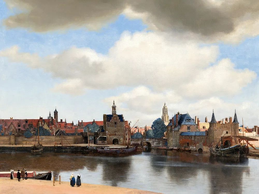 View of Delft by Johannes Vermeer (1660) — Art Print. poster detail