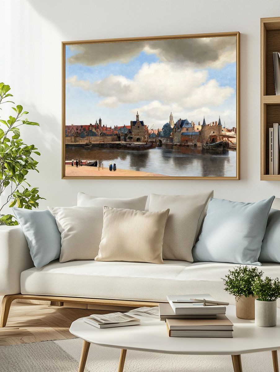 View of Delft by Johannes Vermeer (1660) — Art Print. — room view 2