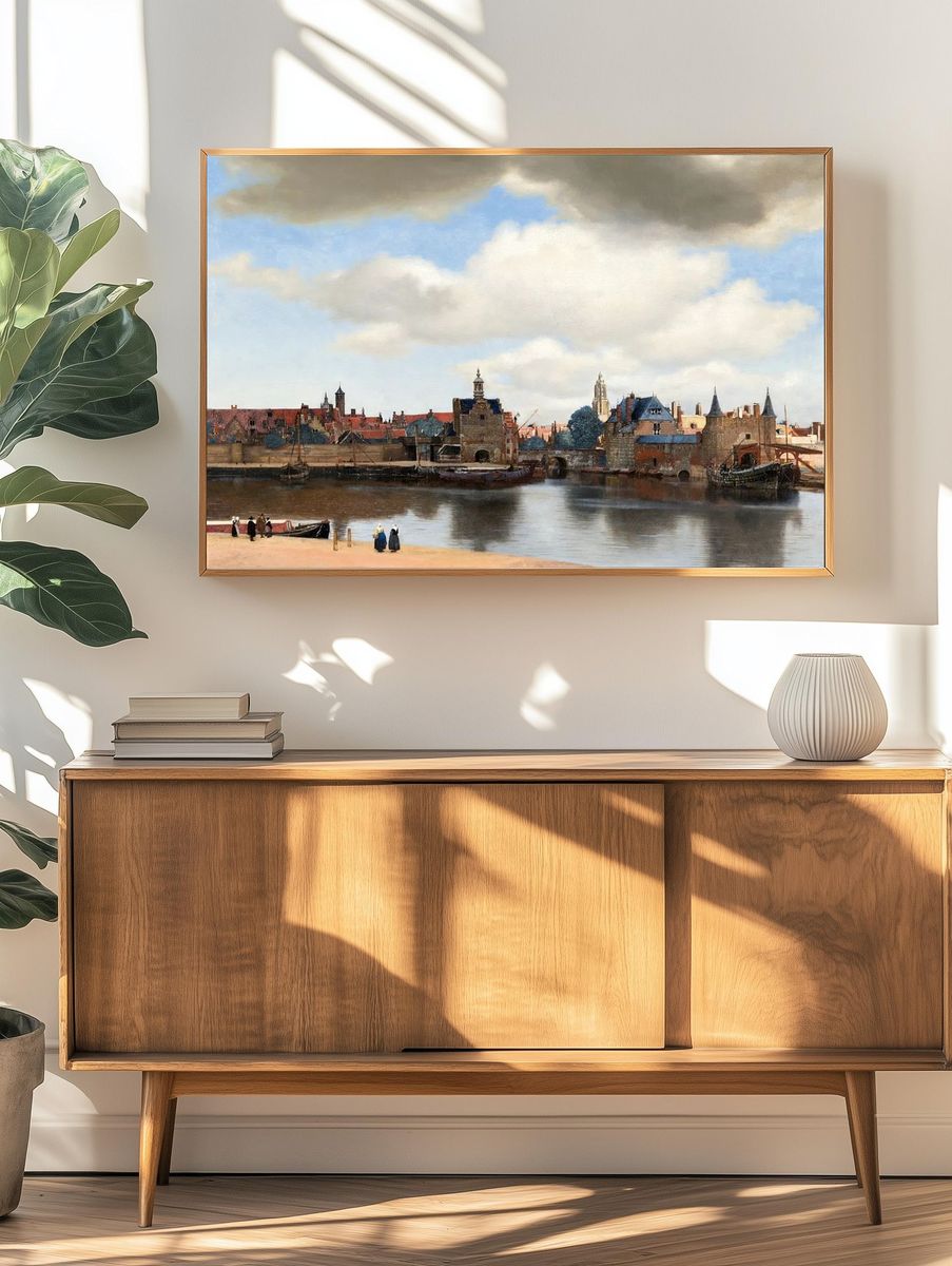 View of Delft by Johannes Vermeer (1660) — Art Print. — room view 3