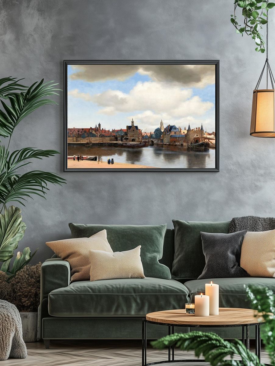 View of Delft by Johannes Vermeer (1660) — Art Print. — room view 4