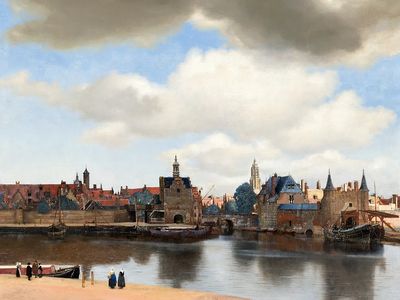 View of Delft by Johannes Vermeer (1660) — Art Print. poster