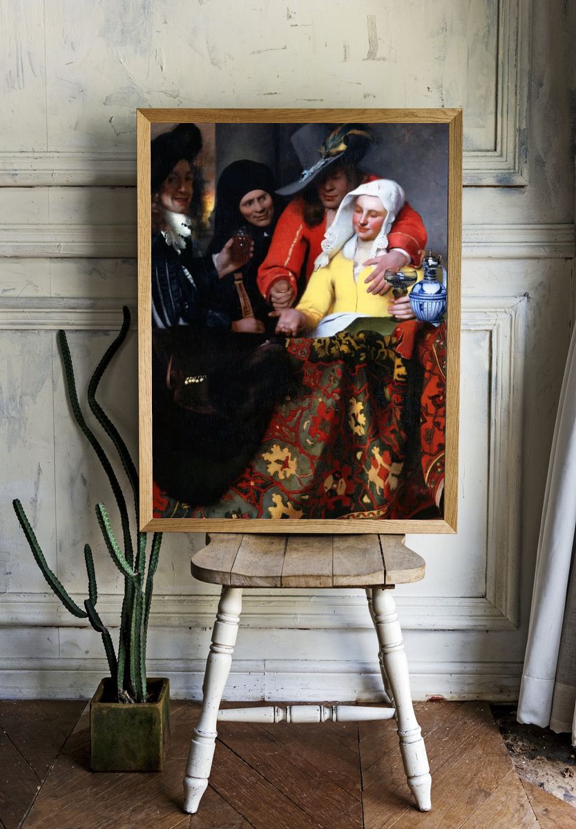 Procuress by Johannes Vermeer (1656) — Art Print. — room view 1