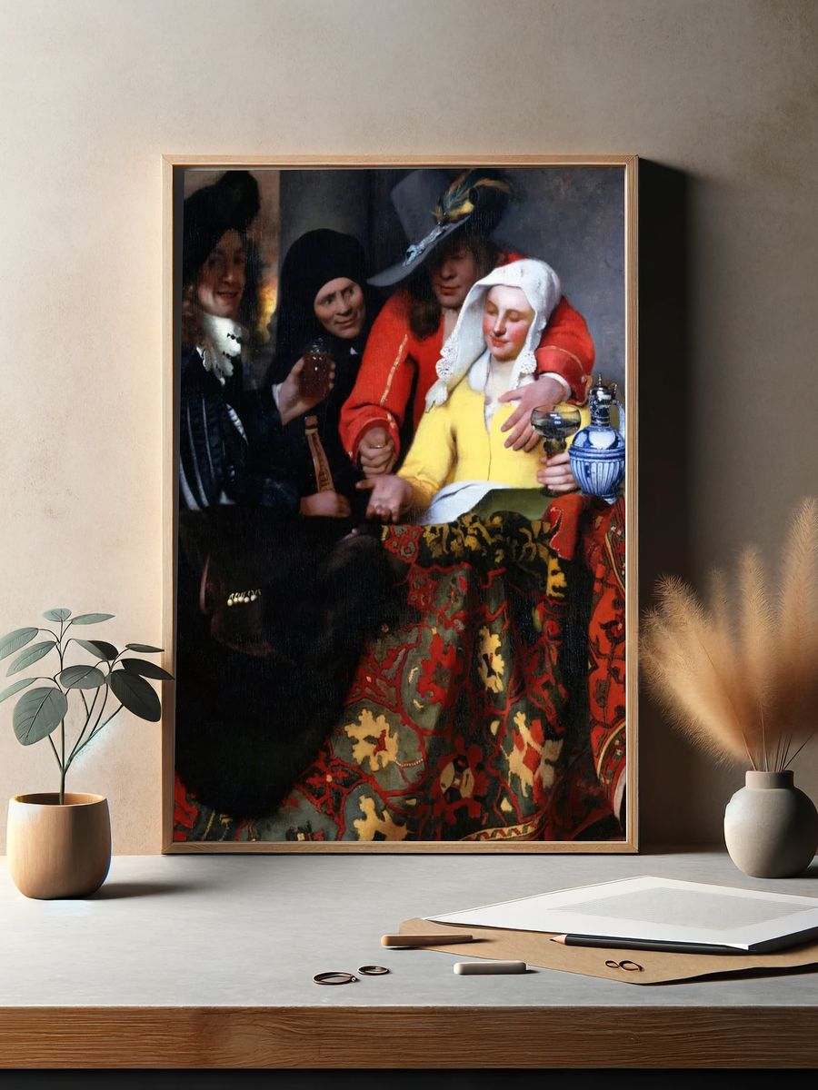 Procuress by Johannes Vermeer (1656) — Art Print. — room view 2
