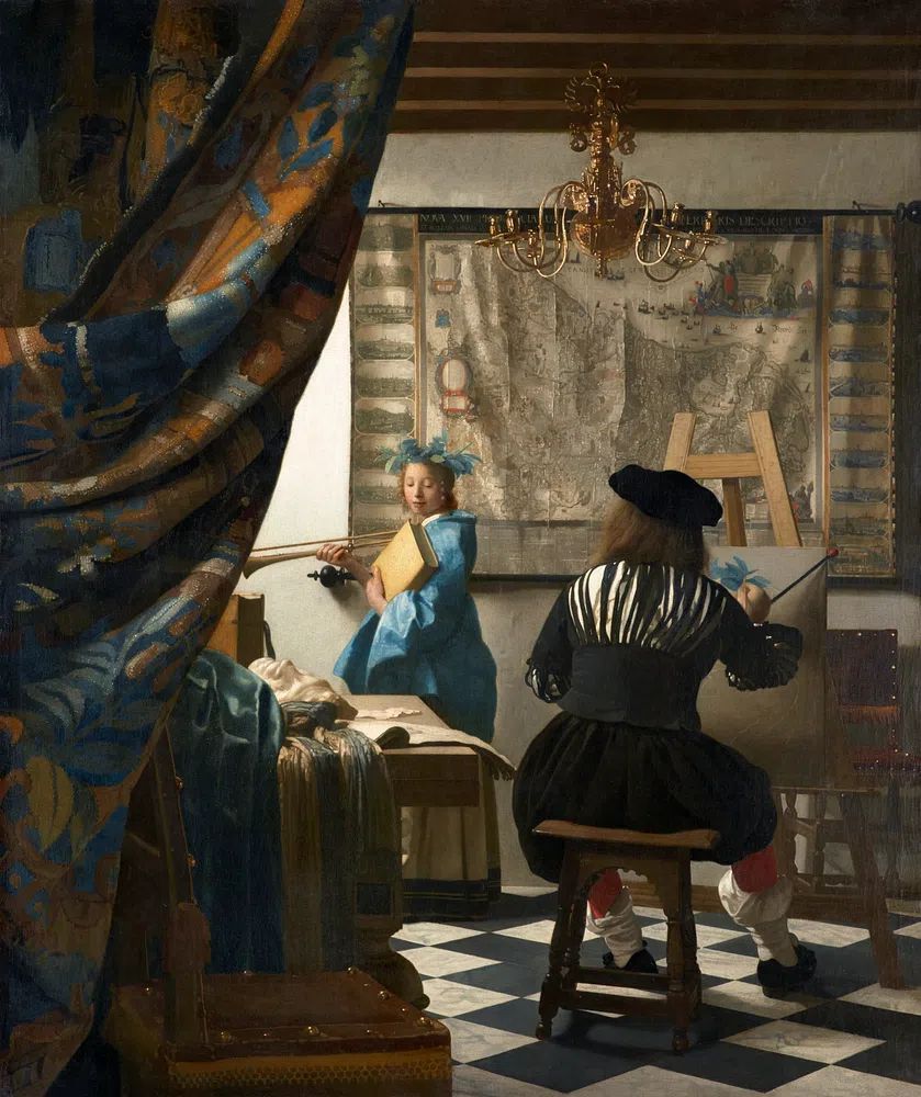 Allegory of Painting by Johannes Vermeer (1666) — Art Print. poster detail