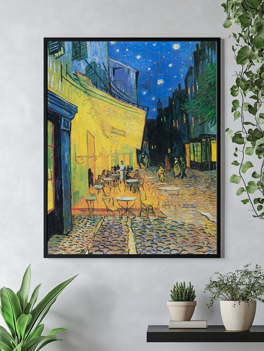 Café Terrace at Night — Fine Art Print. — room view 4