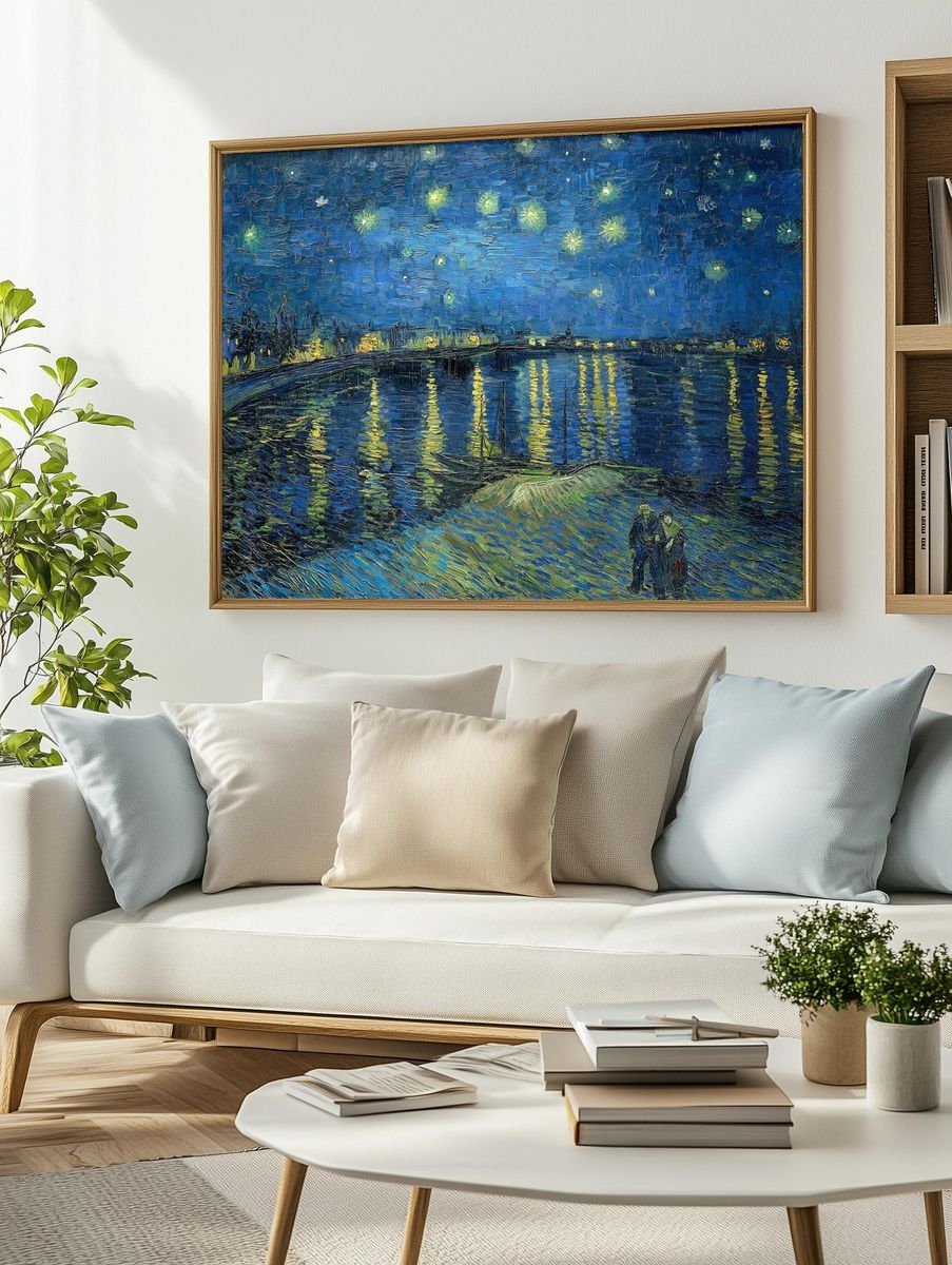Starry Night Over the Rhône — Fine Art Print. — room view 2