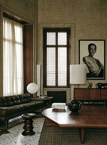 Vintage Living Room Interior Poster. poster detail