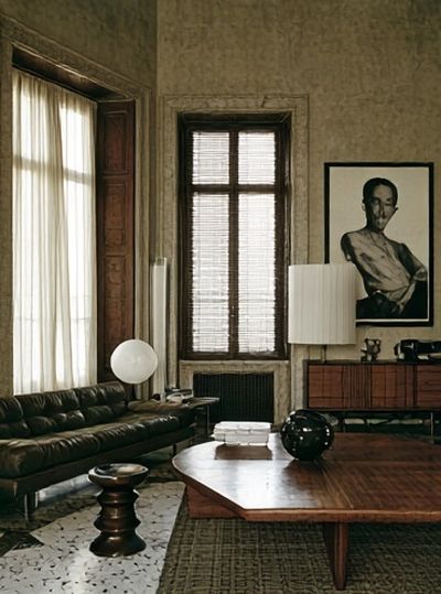 Vintage Living Room Interior Poster. poster print