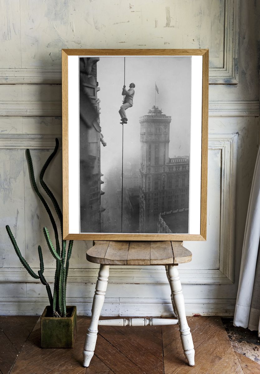 Human Squirrel in Times Square (ca. 1918) — Art Print. — room view 1