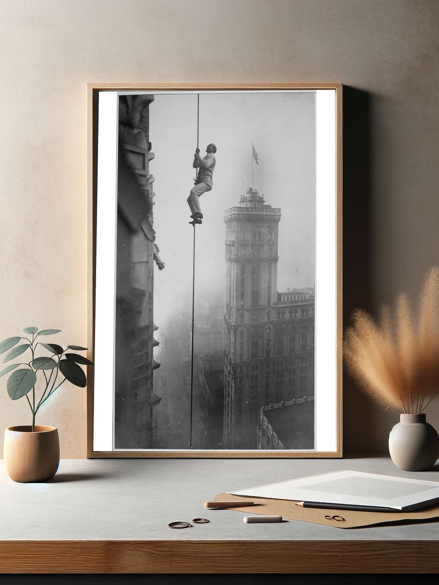 Human Squirrel in Times Square (ca. 1918) — Art Print. — room view 2