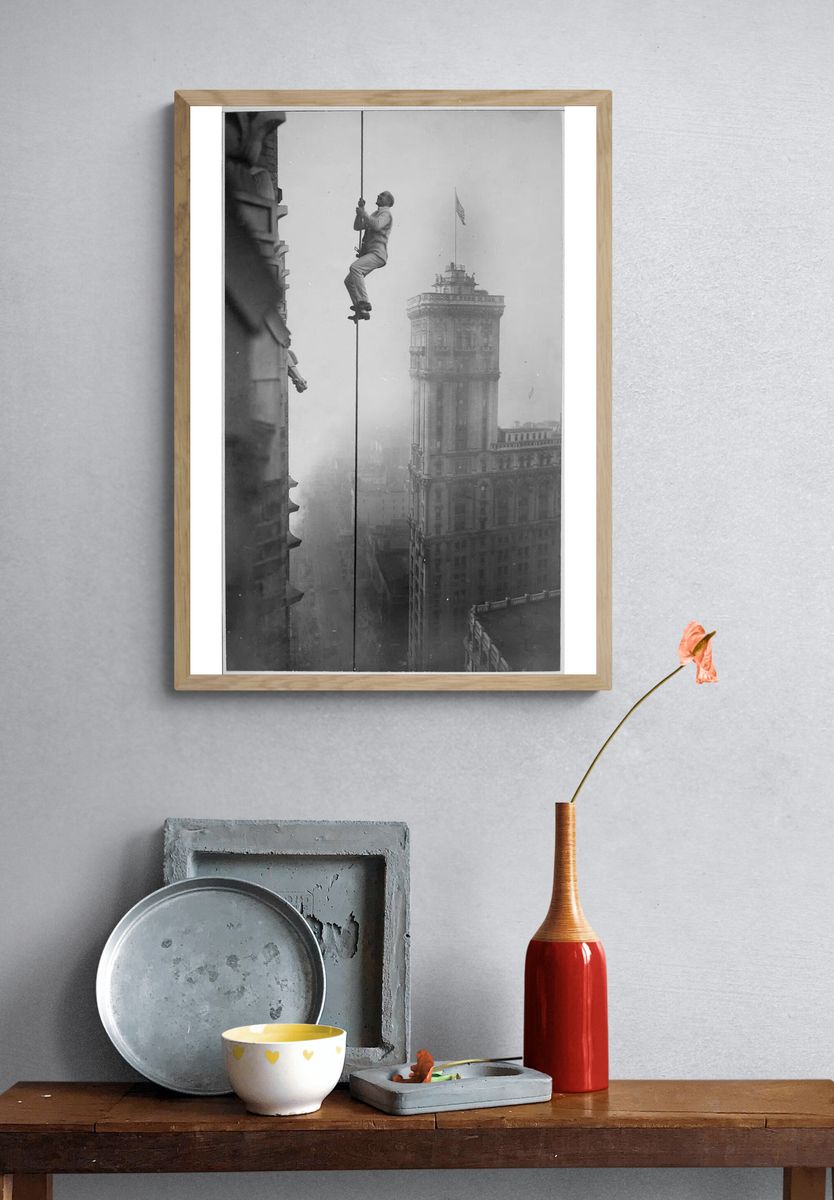 Human Squirrel in Times Square (ca. 1918) — Art Print. — room view 3