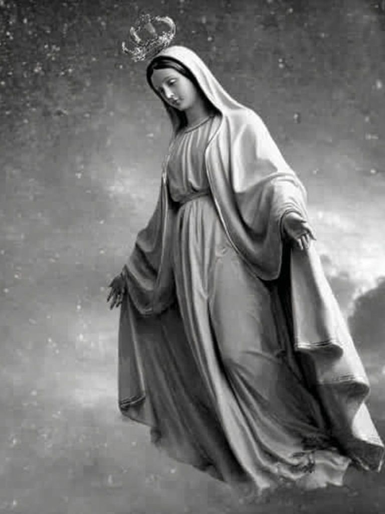 Virgin Mary in Clouds Photography Poster. poster — photography art
