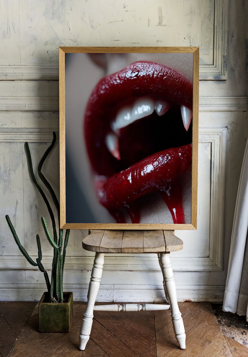Vampire Lips Photography Poster. — room view 1