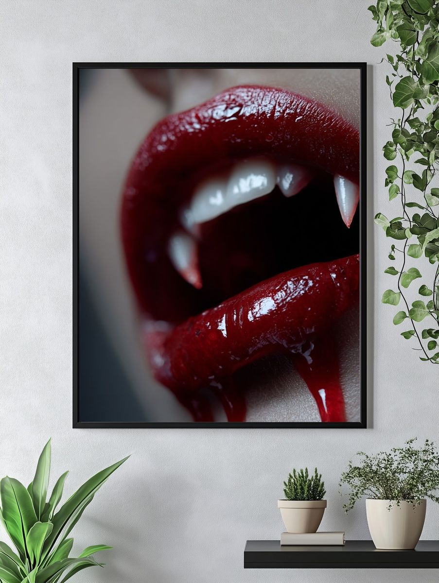 Vampire Lips Photography Poster. — room view 4