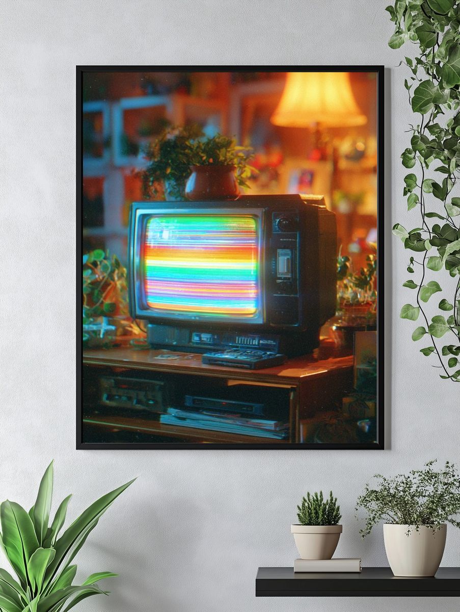 Retro TV Glow Poster. — room view 4