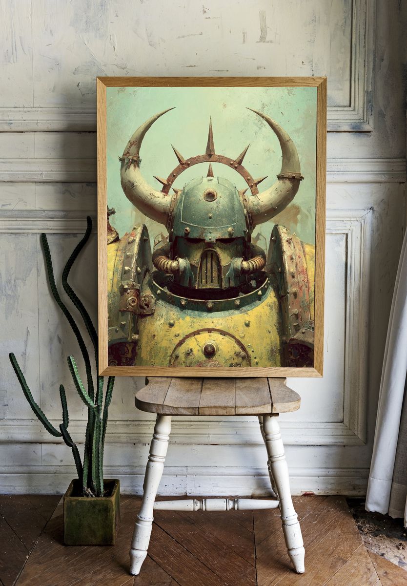 Warrior Armor — Digital Art Print. — room view 1