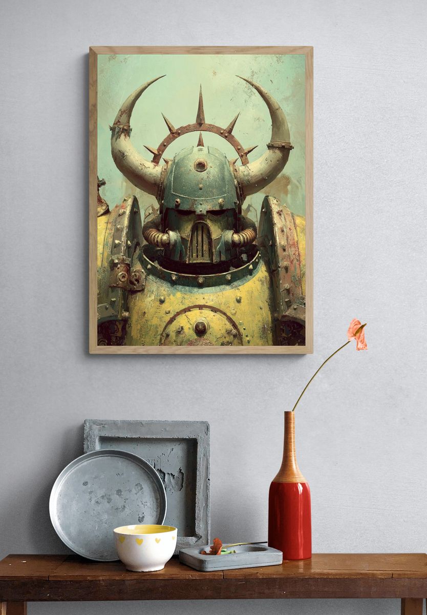Warrior Armor — Digital Art Print. — room view 3