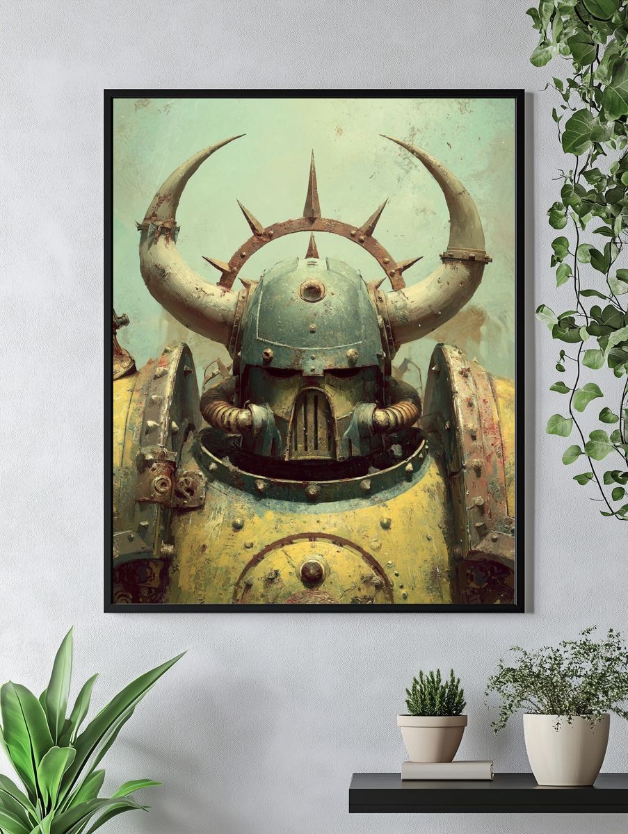 Warrior Armor — Digital Art Print. — room view 4