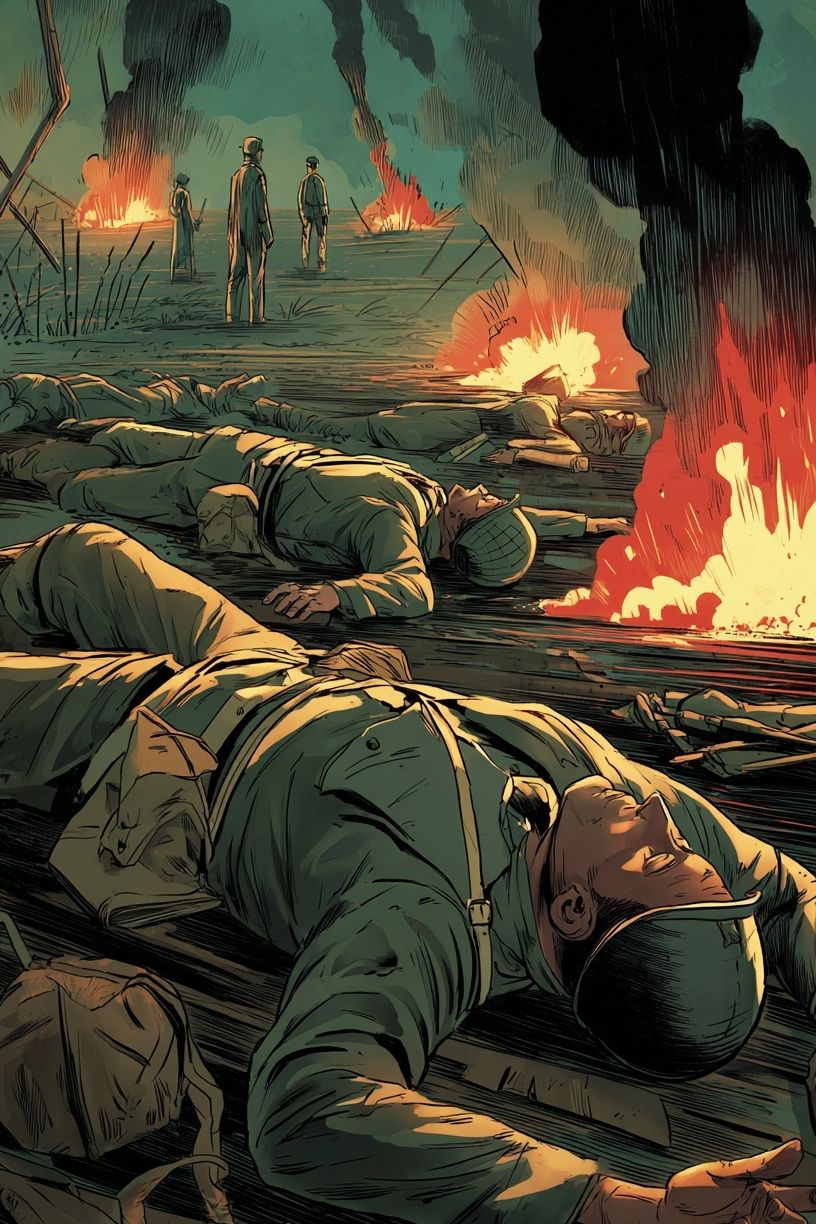 War Battlefield Illustration Poster. poster detail