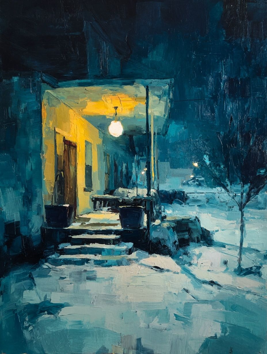 Winter Evening Glow — Fine Art Print. poster — fine-art art