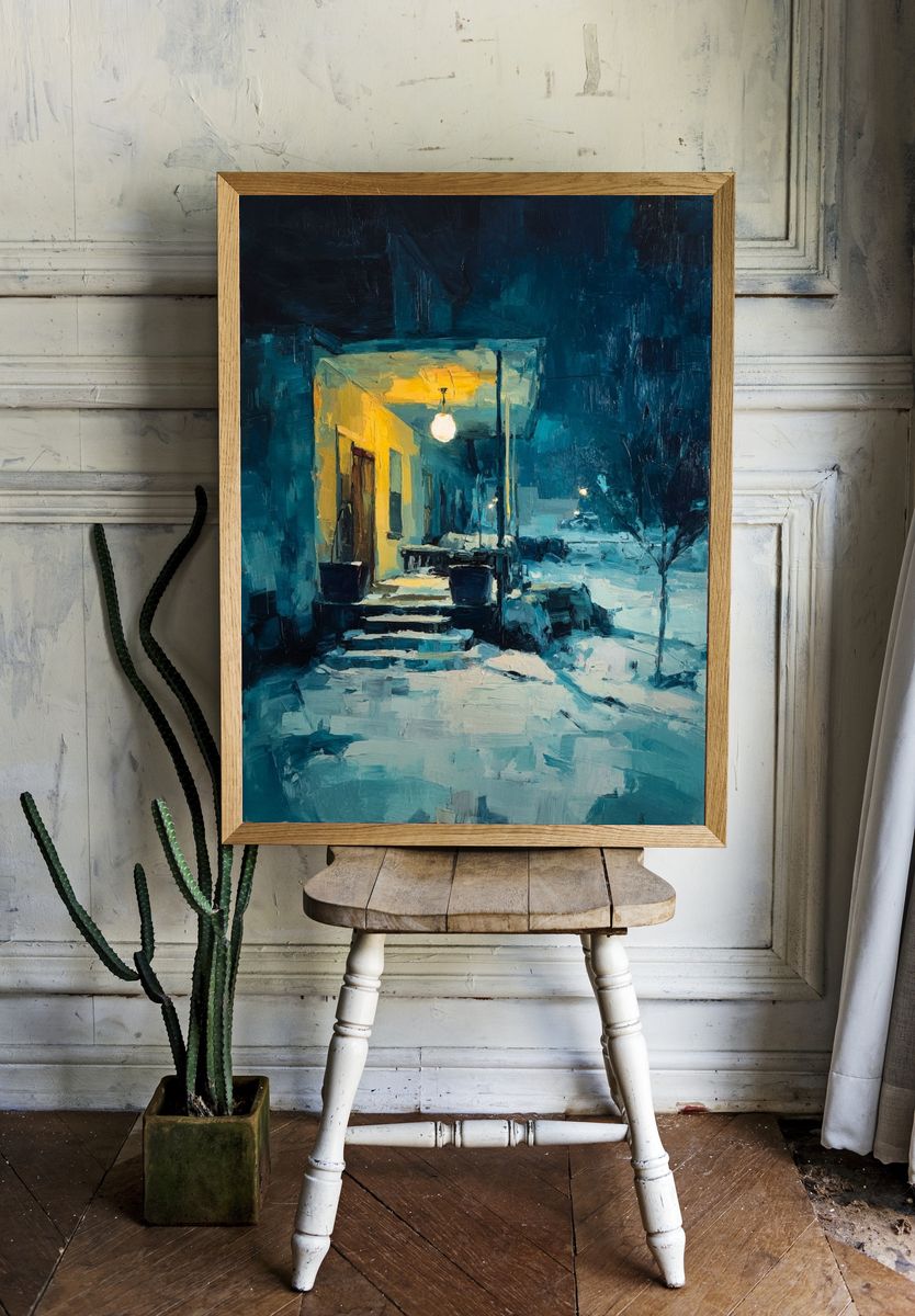 Winter Evening Glow — Fine Art Print. — room view 1