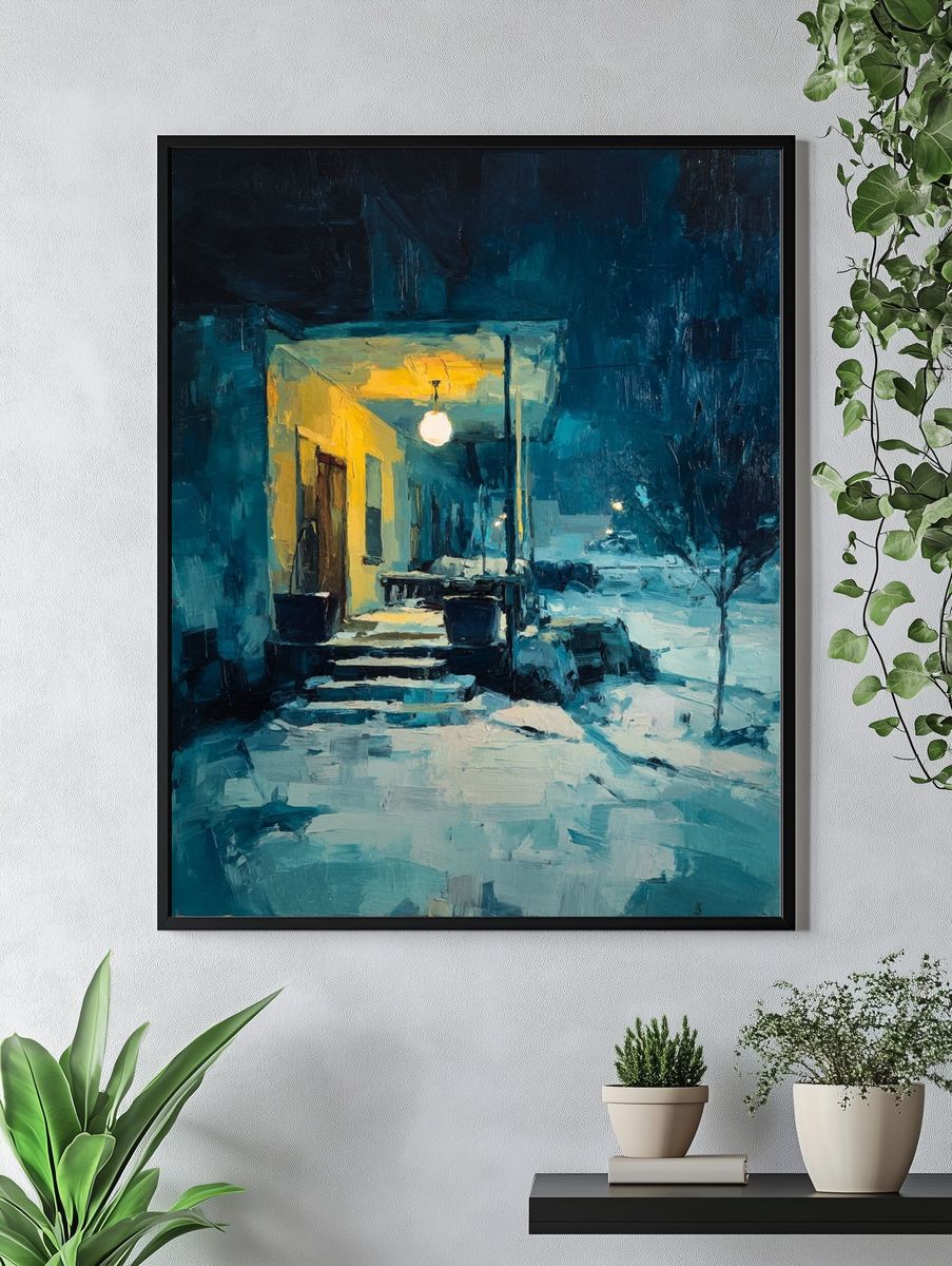 Winter Evening Glow — Fine Art Print. — room view 4