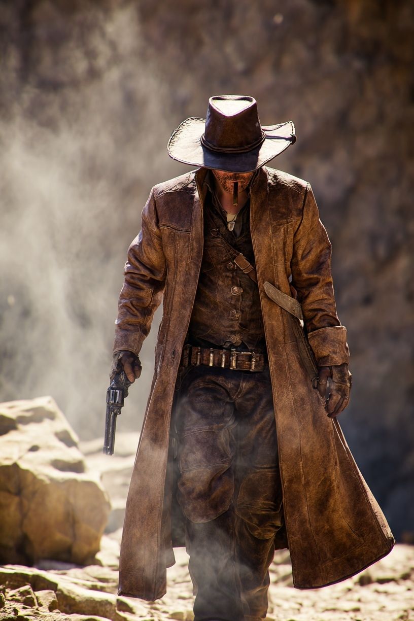 Western Gunslinger Portrait Poster. poster detail