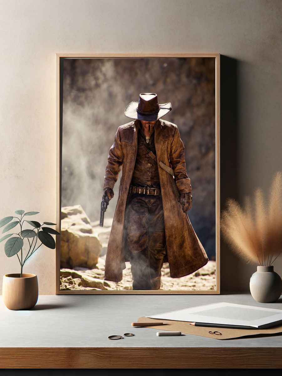 Western Gunslinger Portrait Poster. — room view 2