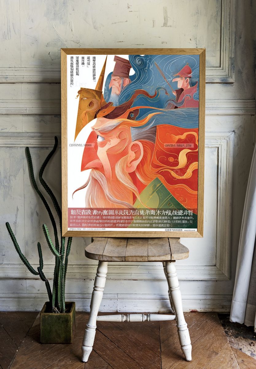 Warrior Faces — Illustration Print. — room view 1