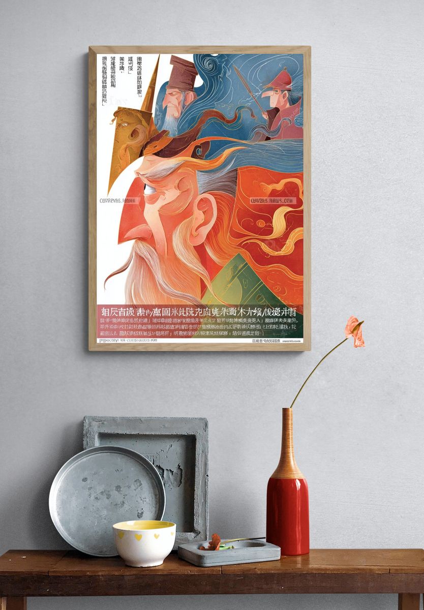 Warrior Faces — Illustration Print. — room view 3