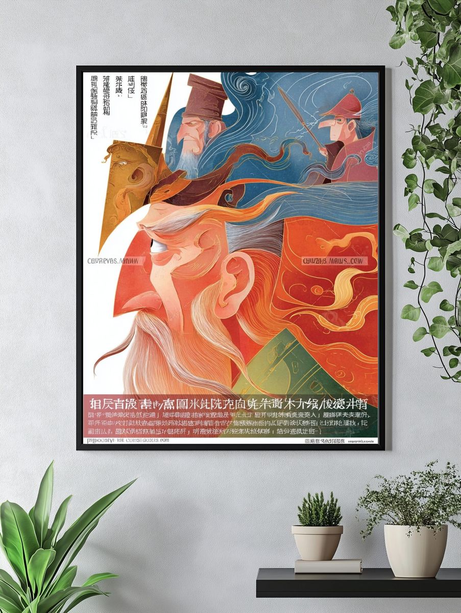 Warrior Faces — Illustration Print. — room view 4