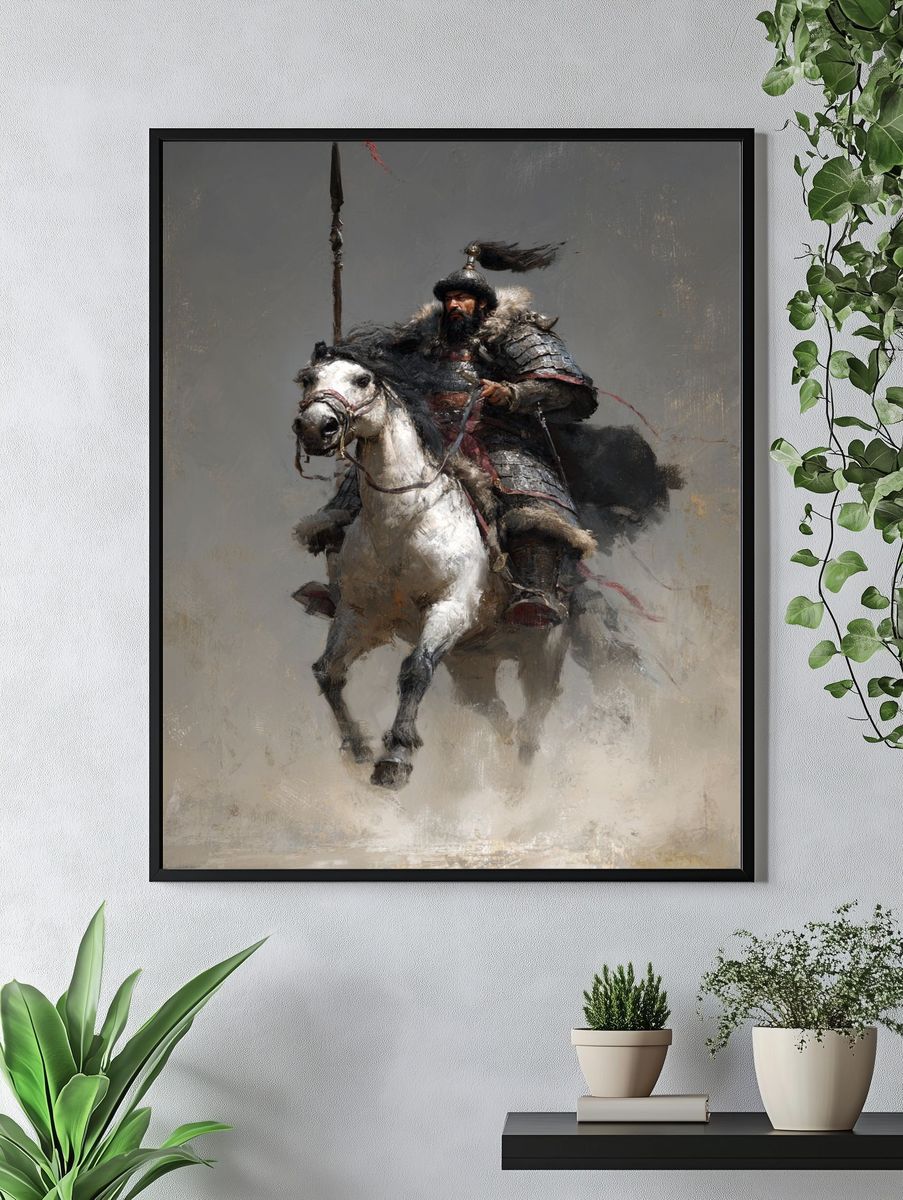 Warrior on Horseback — Fine Art Print. — room view 4