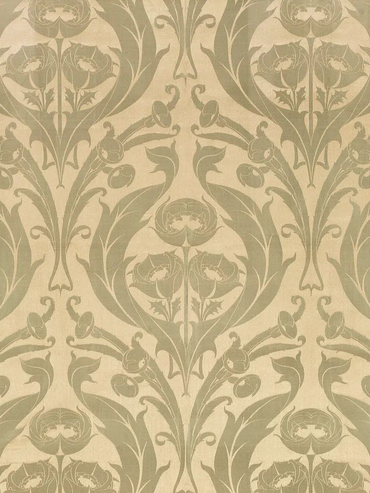Textile Fragment by William Morris (c 1900) — Art Print. poster detail