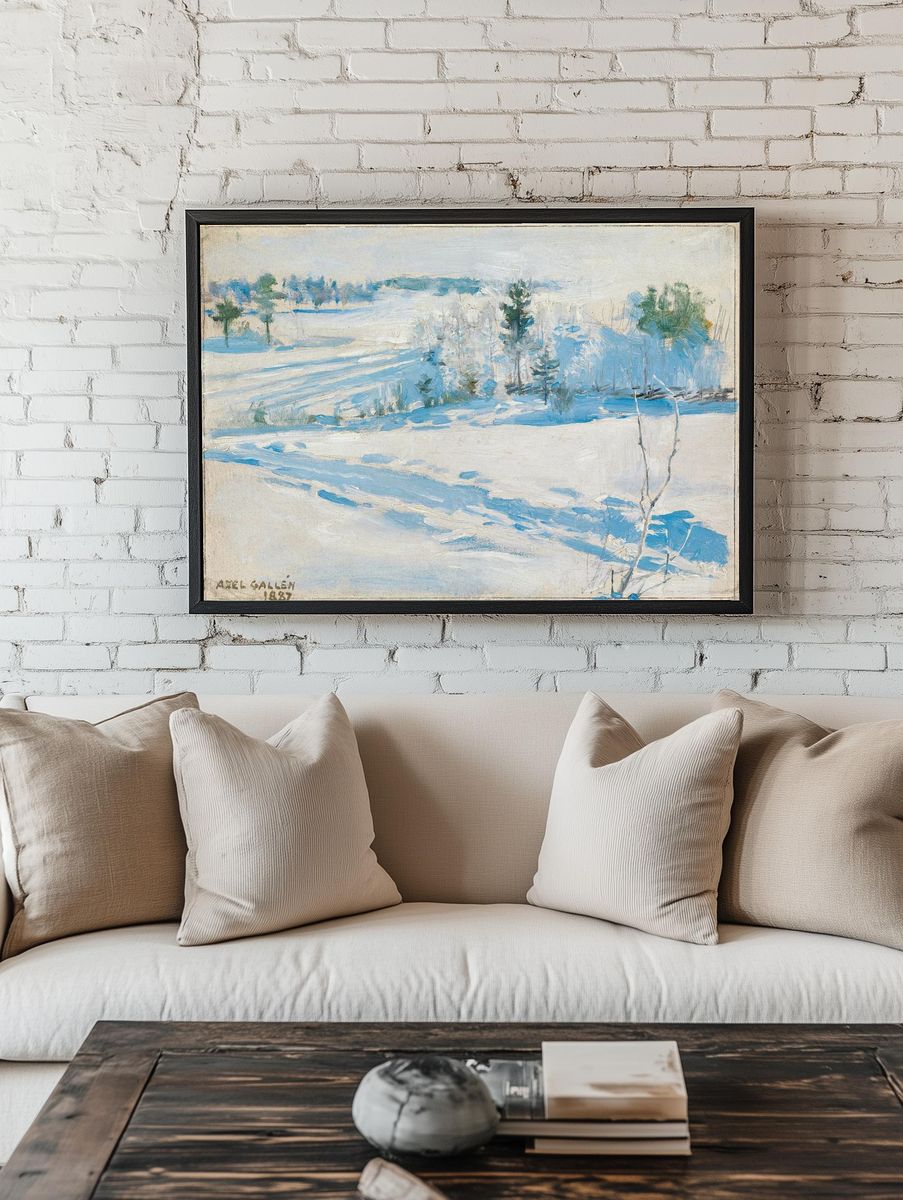 Winter Landscape Impressionism Poster. — room view 1