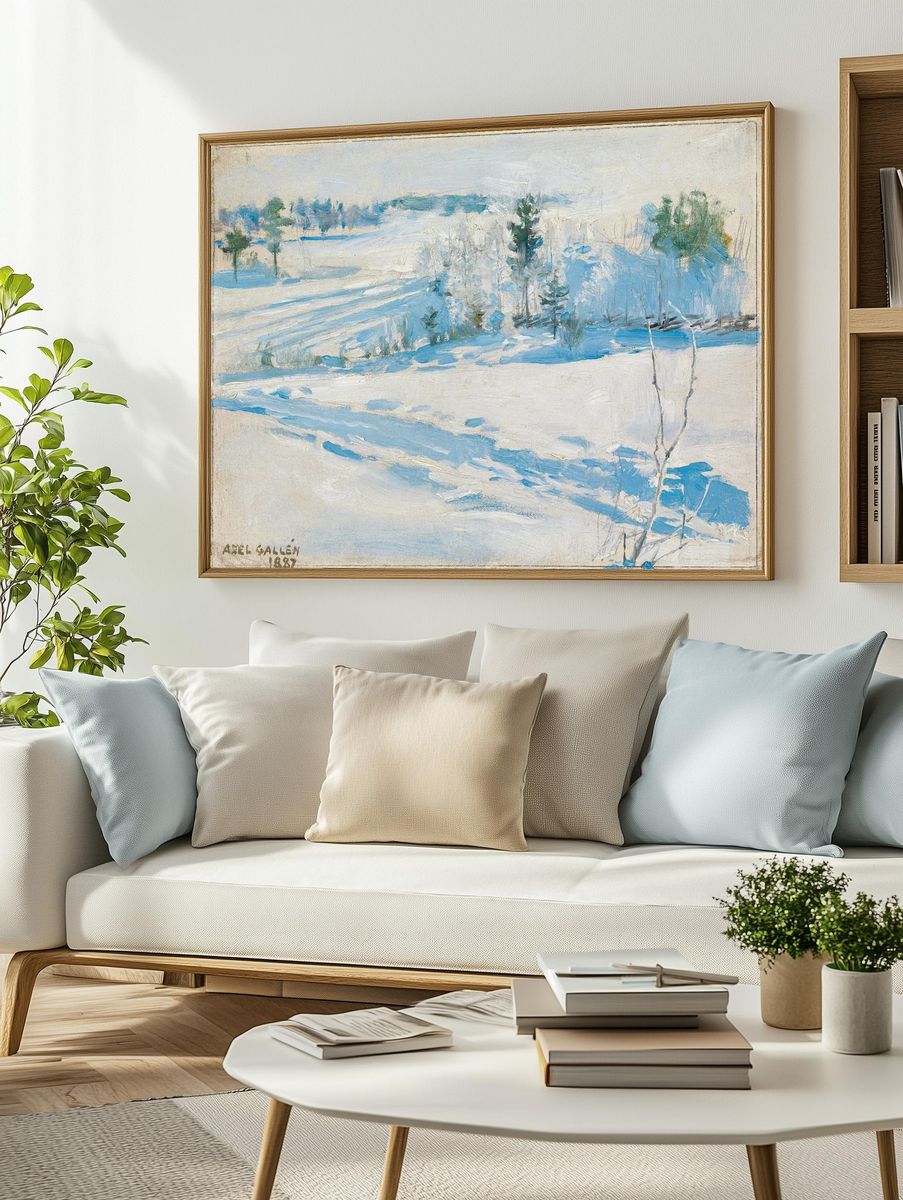 Winter Landscape Impressionism Poster. — room view 2