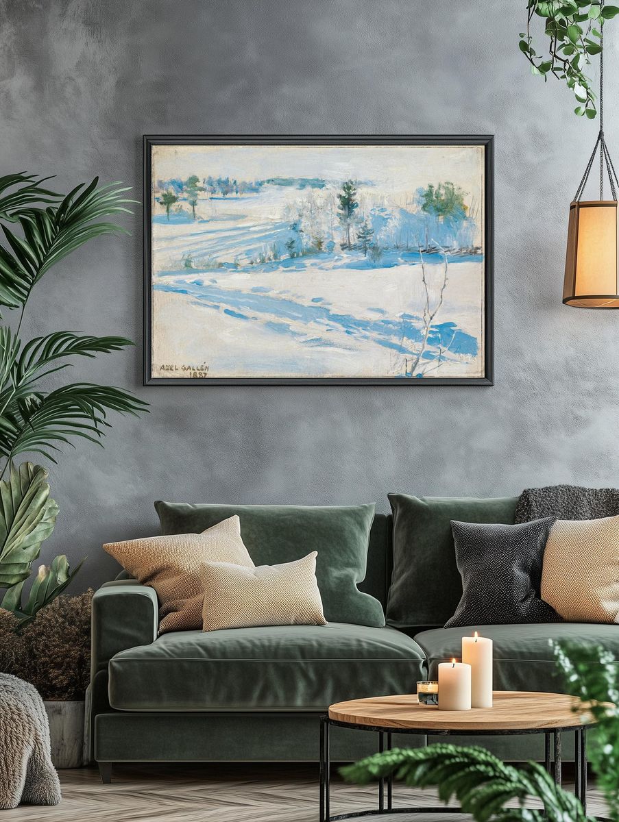 Winter Landscape Impressionism Poster. — room view 4