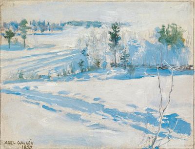 Winter Landscape Impressionism Poster. poster print