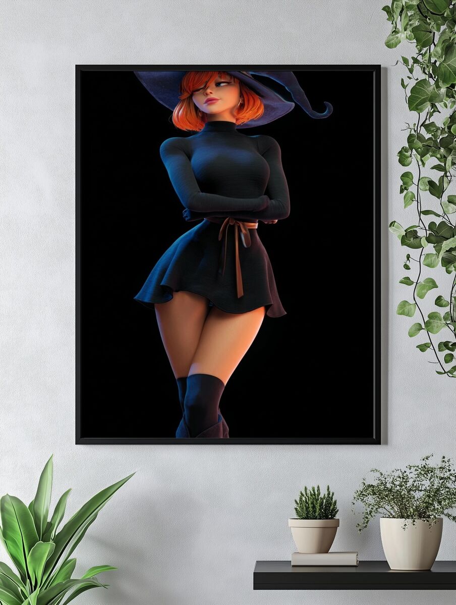 Stylish Witch — Illustration Print. — room view 4