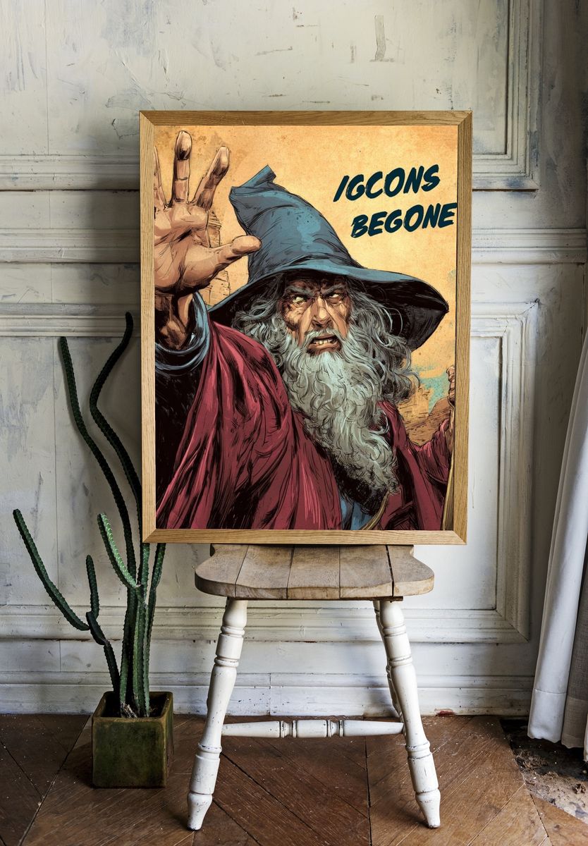 Wizard — Comic Art Print. — room view 1