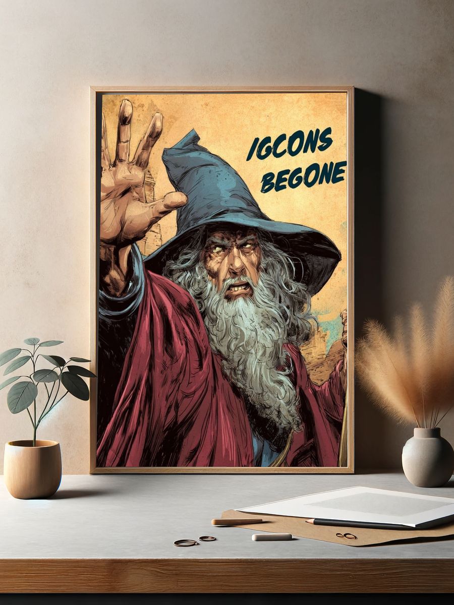 Wizard — Comic Art Print. — room view 2