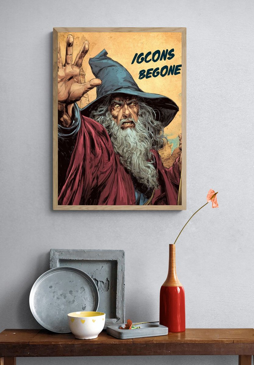 Wizard — Comic Art Print. — room view 3