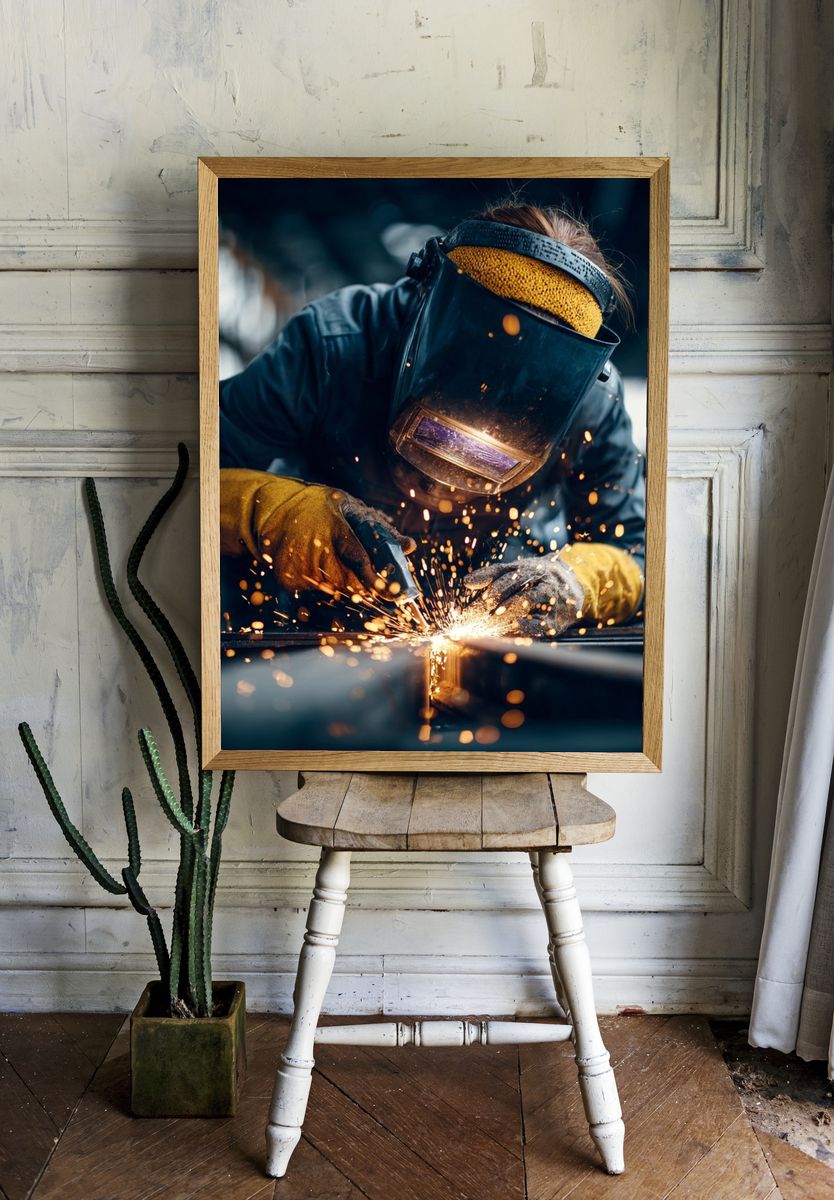 Welder at Work — Photography Print. — room view 1