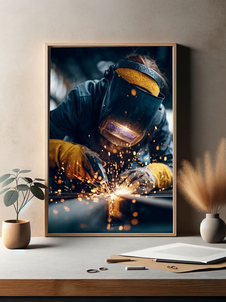 Welder at Work — Photography Print. — room view 2