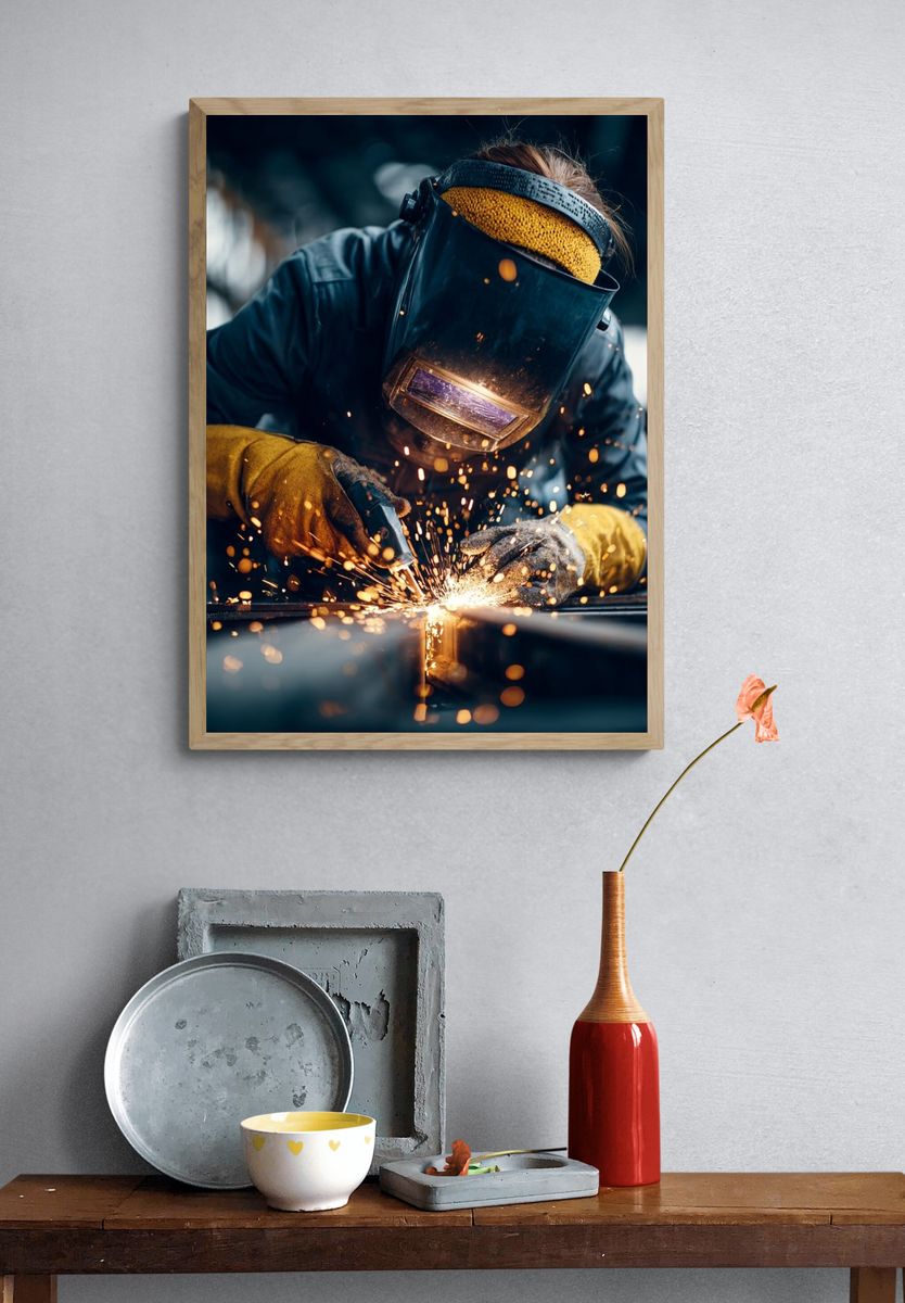 Welder at Work — Photography Print. — room view 3