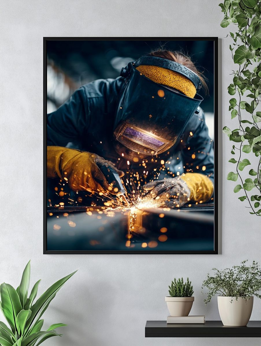 Welder at Work — Photography Print. — room view 4