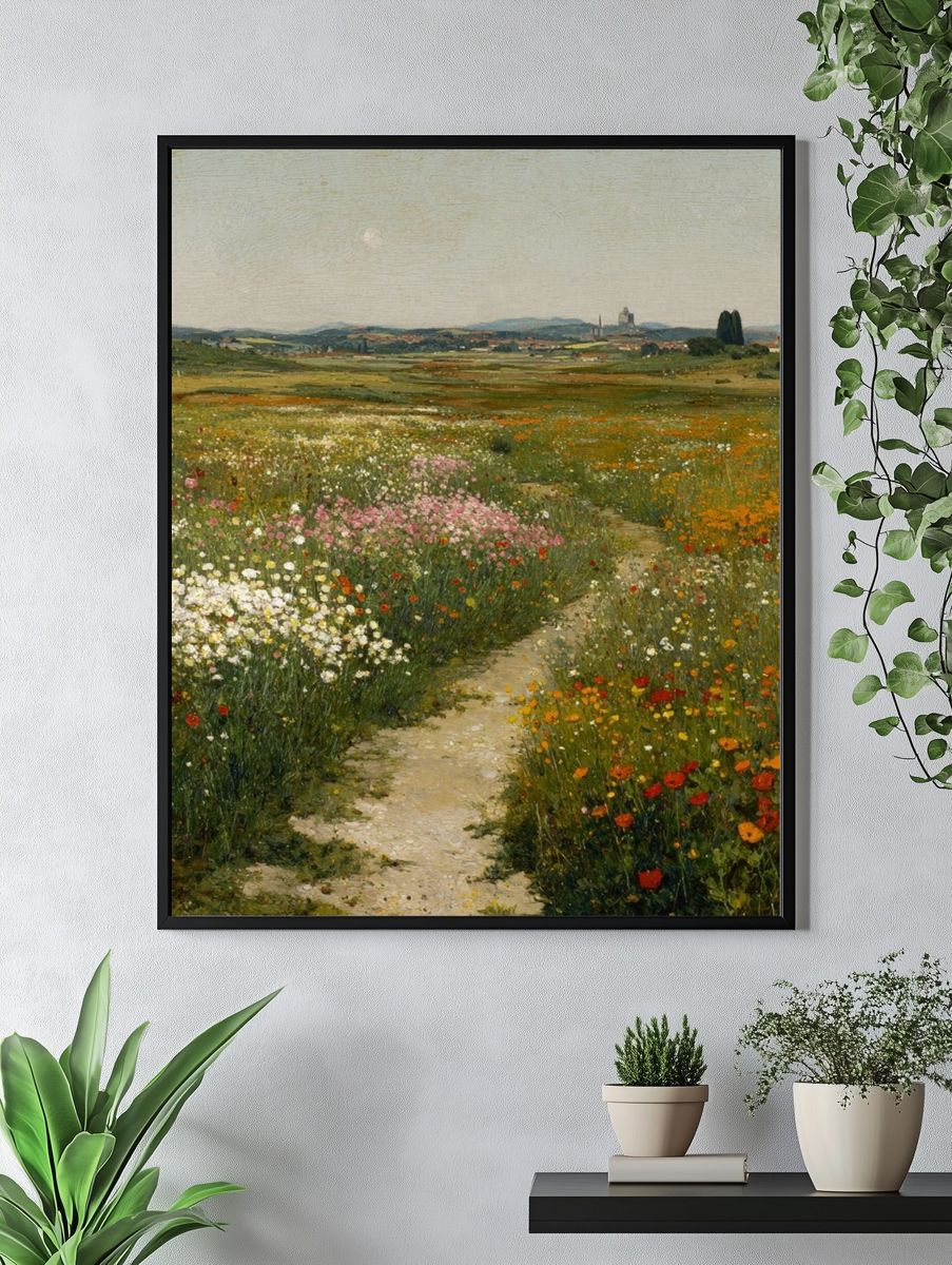 Wildflower Meadow Landscape Print. — room view 4