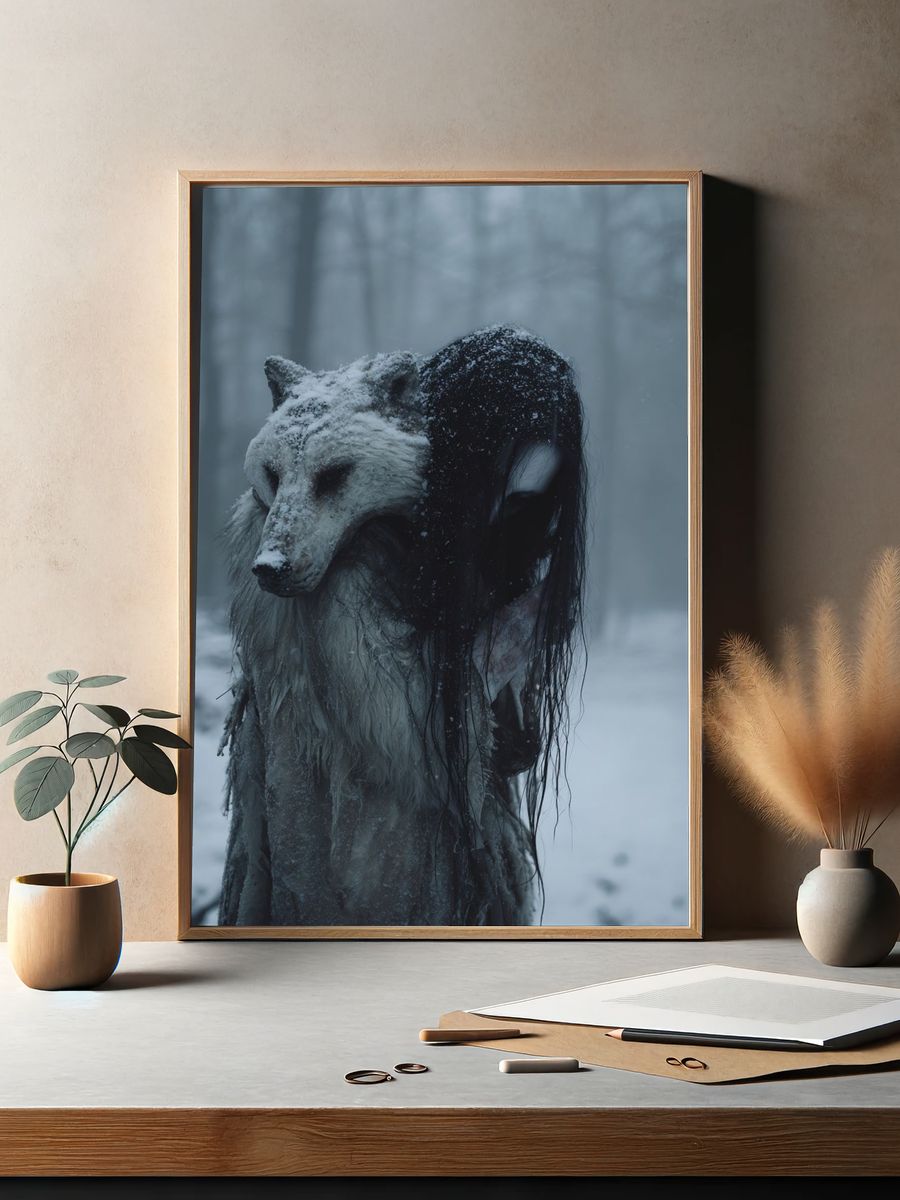 Mystical Wolf Spirit — Fine Art Print. — room view 2